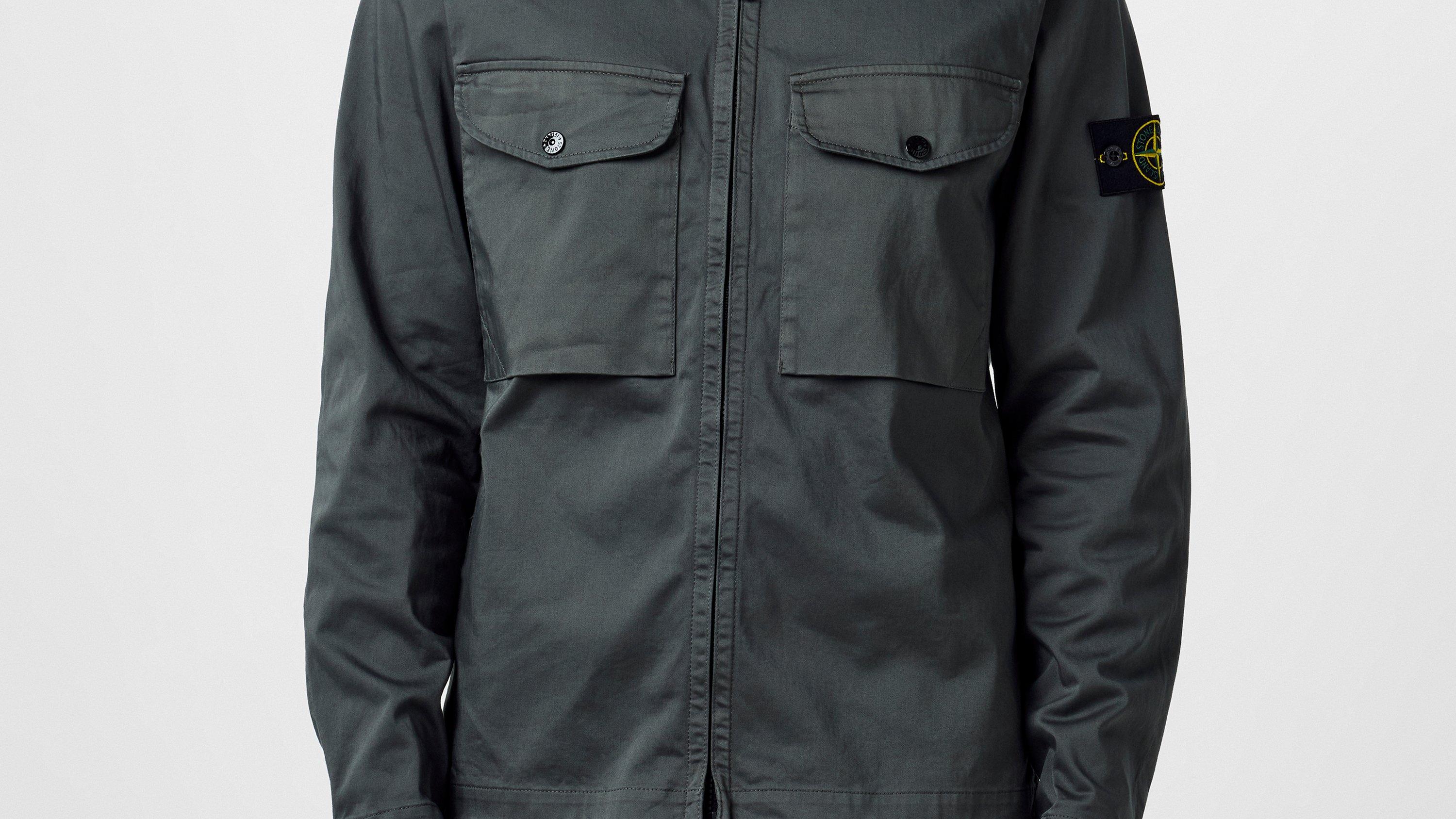 Stone Island | Stretch Cotton Satin Overshirt | Overshirts Stone Island | Stretch Cotton Satin Overshirt | Overshirts